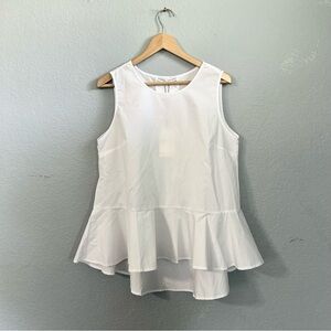 NWT Anthropologie English Factory Cotton Ruffle Hem Shirt